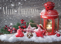 Warm Country Greetings Christmas Greeting Card