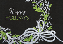 Sweet Green Wreath Holiday Cards