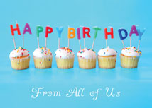 "Candle Message" Cupcake Birthday Cards
